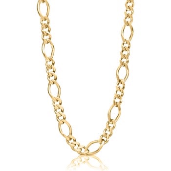 Smuk figaro ankelkæde i guldbelagt sølv fra Blicher fuglsang